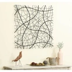 LuxenHome Large Black Abstract Square Metal Wall Decor -Decoration Series Shop GUEST 003ef7df 26c3 40f8 bee7 1218797cc871