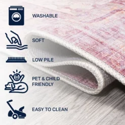 Alacati Ogee Medallion Machine-Washable Area Rug - JONATHAN Y -Decoration Series Shop GUEST 01a1d7fb 59c3 4f3c b0cc e657f6a48ef3