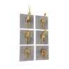Set Of 6 Polystone Safari Animals Wall Decors Gold - Olivia & May -Decoration Series Shop GUEST 01b26a9d 7f49 4ed9 8b8c 697d7dd68e26