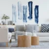 Brush Strokes Peel And Stick Giant Wall Decal Blue - RoomMates