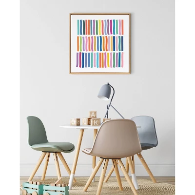 30" X 30" Sylvie Whimsical Lines Framed Wall Canvas By Apricot And Birch Natural - Kate & Laurel All Things Decor 6 30" X 30" Sylvie Whimsical Lines Framed Wall Canvas By Apricot And Birch Natural - Kate & Laurel All Things Decor - Image 4