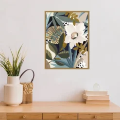 18" X 24" Floral Symphony I By Eva Watts Framed Canvas Wall Art - Amanti Art -Decoration Series Shop GUEST 051e3175 2f2d 44ea b5f6 dc8bd7ee7493