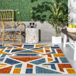 NuLOOM Alexia Contemporary Geometric Indoor/Outdoor Patio Area Rug -Decoration Series Shop GUEST 0526ebc3 3766 4f4e 99b2 8c8543734a39