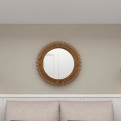 Rattan Starburst Weaved Frame Wall Mirror Brown - Olivia & May -Decoration Series Shop GUEST 06311dab b518 4e3b 8533 7a810eccfb92