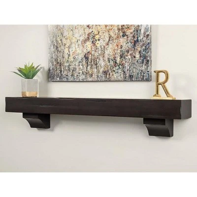 Mantels Direct Breckenridge Rustic Distressed Wood Fireplace Mantel Wall Shelf 4 Mantels Direct Breckenridge Rustic Distressed Wood Fireplace Mantel Wall Shelf - Image 2