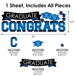 Big Dot Of Happiness Blue Graduation Party Photo Backdrop - Wall Decals -Decoration Series Shop GUEST 0b95f321 7aad 45da 9ccc 5e3947849714