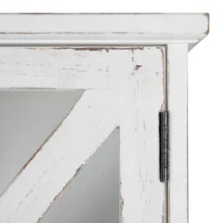 21" X 6" X 20" Hutchins Decorative Rustic Wood Wall Cabinet White - Kate & Laurel All Things Decor -Decoration Series Shop GUEST 0bd76767 d5bf 45b4 a740 1c5d6f8ca354