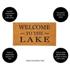 Evergreen 16 X 28 Inches Welcome To The Lake Door Mat | Non-Slip Rubber Backing | Dirt Catching Natural Coir | Indoor And Outdoor Home Decor -Decoration Series Shop GUEST 0f30ee78 d3df 4c9f 8fab 6894328ab6c1