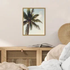 16" X 20" Coconut Palm By Olivia Joy Framed Canvas Wall Art - Amanti Art -Decoration Series Shop GUEST 0f9090d0 348c 4011 8d46 2653c8d608d4