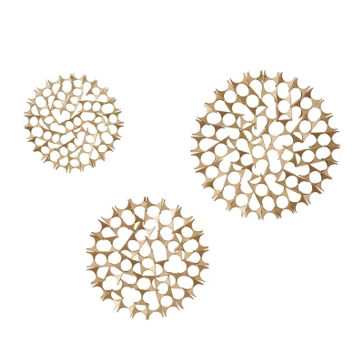 Set Of 3 Metal Starburst Wall Decors With Cutout Design - Olivia & May 7 Set Of 3 Metal Starburst Wall Decors With Cutout Design - Olivia & May - Image 5
