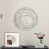 LuxenHome Silver Metal Abstract Swirl Round Wall Art Decor -Decoration Series Shop GUEST 10fc6300 a92b 4ac5 9d70 1c1279173bf6