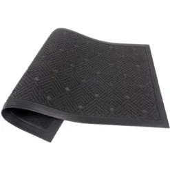 KAF Home Nested Angles Door Mat | 17 X 30 Inches, Durable Indoor Outdoor Entry Way Rug | Perfect For Mud-Rooms, High Traffic Areas, Garages, Storefronts, And Everyday Home Use