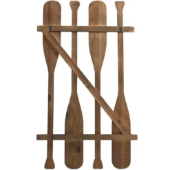 Coastal Wood Paddle Wall Decor With Arrow And Stripe Patterns - Olivia & May -Decoration Series Shop GUEST 148322d5 6d99 4bc0 a863 f3c13e9ea904
