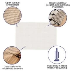 Flash Furniture Non Slip Rug Pad For Area Rug, Hardwood Floor Rug Gripper Anti Skid Rug Pad Protective Cushioning Rug Pad 17 Flash Furniture Non Slip Rug Pad For Area Rug, Hardwood Floor Rug Gripper Anti Skid Rug Pad Protective Cushioning Rug Pad -Decoration Series Shop GUEST 157e3ccb 3887 4714 9327 ca9ea4a9575e