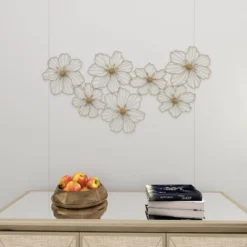 Metal Floral Foiled Wire Wall Decor Gold - Olivia & May 17 Metal Floral Foiled Wire Wall Decor Gold - Olivia & May -Decoration Series Shop GUEST 15b2f263 35f8 464c b0d8 26446368eac9