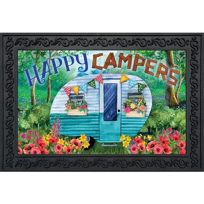 Spring Happy Campers Floral Doormat Indoor Outdoor 30" X 18" Briarwood Lane 3 Spring Happy Campers Floral Doormat Indoor Outdoor 30" X 18" Briarwood Lane