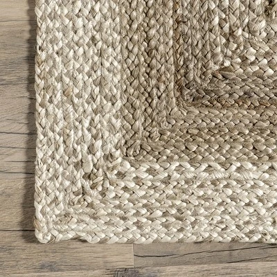 NuLOOM Charlene Braided Border Jute Area Rug 6 NuLOOM Charlene Braided Border Jute Area Rug - Image 4
