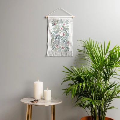 Dash And Ash Ferns And Holly Fiber Wall Hanging - Society6 3 Dash And Ash Ferns And Holly Fiber Wall Hanging - Society6