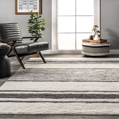 Lauren Liess X RugsUSA - Striped Wool Machine Washable Area Rug 10 Lauren Liess X RugsUSA - Striped Wool Machine Washable Area Rug - Image 8