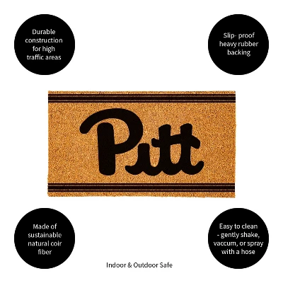 Evergreen University Of Pittsburgh Logo Turf Mat, Brown- 28 X 16 Inches Indoor Outdoor Doormat 5 Evergreen University Of Pittsburgh Logo Turf Mat, Brown- 28 X 16 Inches Indoor Outdoor Doormat - Image 3