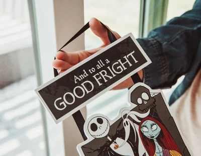 Silver Buffalo Disney Nightmare Before Christmas "Good Fright" 2-Piece Hanging Sign Wall Art 4 Silver Buffalo Disney Nightmare Before Christmas "Good Fright" 2-Piece Hanging Sign Wall Art - Image 2