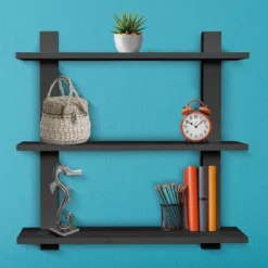 Sorbus Decorative Asymmetric Square Floating Wall Shelf Set Of 3 -Decoration Series Shop GUEST 1e13bf15 ae29 4459 94ae 0981601a6560