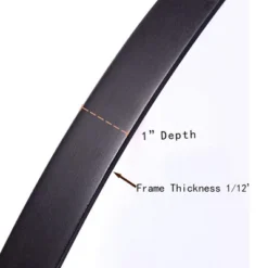 ANDY STAR 30 X 30 Inch Round Shaped Circle Mirror With 2 Millimeter Stainless Steel Metal Frame For Bathroom, Entryway, And Living Room, Matte Black