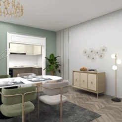 Metal Floral Foiled Wire Wall Decor Gold - Olivia & May