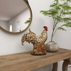 14" X 13" Farmhouse Ceramic Chicken Garden Sculpture Beige - Olivia & May -Decoration Series Shop GUEST 2039a2aa e2a1 4079 bae7 d1f592a93508
