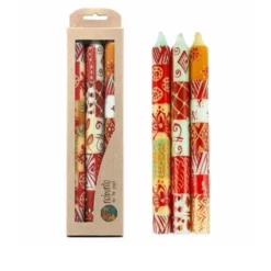 Global Crafts Unscented Hand-Painted Dinner Candles, Boxed Set Of 3 -Decoration Series Shop GUEST 2189ea44 0764 4c8b 92ea 166d8554a255