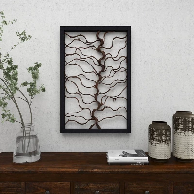 Wood Tree Branch Wall Decor With Black Frame Brown - Olivia & May 19 Wood Tree Branch Wall Decor With Black Frame Brown - Olivia & May - Image 17