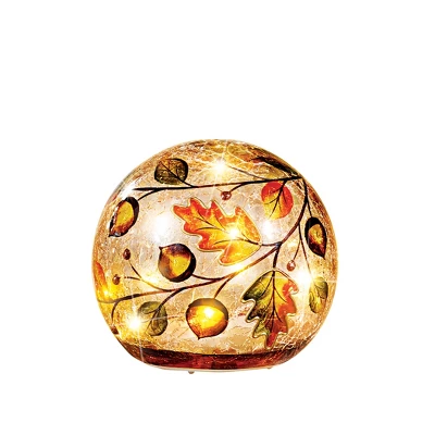 Collections Etc Lighted Autumn Leaves Ball 7 Collections Etc Lighted Autumn Leaves Ball - Image 5