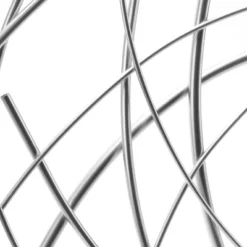 LuxenHome Silver Metal Abstract Swirl Round Wall Art Decor -Decoration Series Shop GUEST 259ee7cb 10a9 45c2 bb98 e993cfded9ed