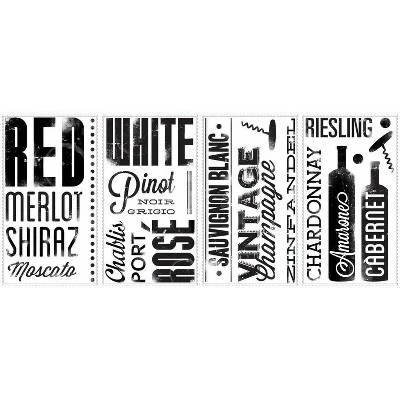 Wine Lovers Peel And Stick Wall Decal Black - RoomMates 6 Wine Lovers Peel And Stick Wall Decal Black - RoomMates - Image 4
