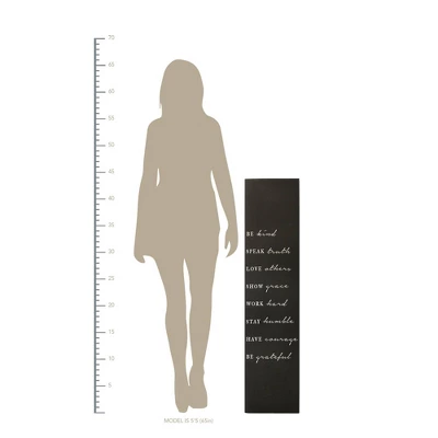 11.81" X 44.09" Be Kind Oversized Wall Art Black - Stratton Home Décor 5 11.81" X 44.09" Be Kind Oversized Wall Art Black - Stratton Home Décor - Image 3