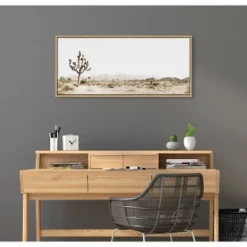 18" X 40" Sylvie Lone Joshua Tree By Amy Peterson Art Studio Framed Wall Canvas Natural - Kate & Laurel All Things Decor -Decoration Series Shop GUEST 27b41045 d247 4993 a20f 5fd5f3864054
