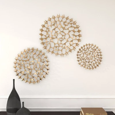 Set Of 3 Metal Starburst Wall Decors With Cutout Design - Olivia & May 15 Set Of 3 Metal Starburst Wall Decors With Cutout Design - Olivia & May - Image 13