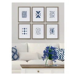 6pc 12" X 15" Calter Framed Print Art Set Gray - Kate And Laurel -Decoration Series Shop GUEST 28f5940c 5dee 4bec 91af 4e478a247cd5