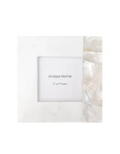 White Mother Of Pearl White Marble Picture Frame - Anaya -Decoration Series Shop GUEST 2ae5d74e 356b 4014 ae42 d3eca6bc33aa