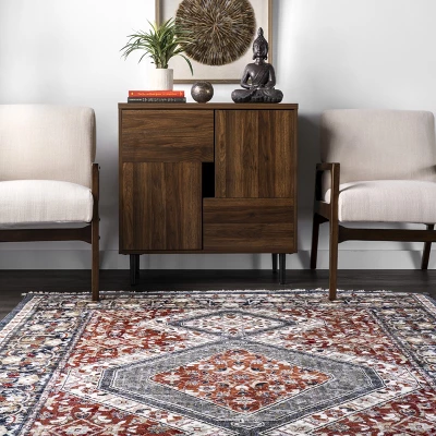 NuLOOM Mika Herati Fringe Area Rug 9 NuLOOM Mika Herati Fringe Area Rug - Image 7