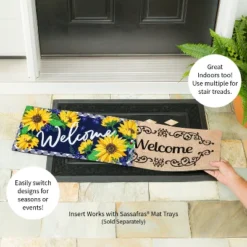 Evergreen Sunflower Welcome Sassafras Indoor Outdoor Switch Doormat 1'10"x10" Multicolored -Decoration Series Shop GUEST 2ccfbfb0 fe9b 4e79 9c6e 688b6465fa8d