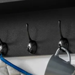 25" X 9" Entryway Floating Utility Wall Shelf With Hooks Black - Danya B. -Decoration Series Shop GUEST 2f31b7b3 d427 4c00 a869 a18e9126fbf5