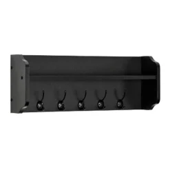 25" X 9" Entryway Floating Utility Wall Shelf With Hooks Black - Danya B. -Decoration Series Shop GUEST 2f4728a7 b719 4a7c a5c6 2b37094c705c