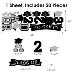 Big Dot Of Happiness Silver Class Of 2023 Graduation Party Wall Decals Set Of 20 -Decoration Series Shop GUEST 305d6941 40d0 4fd6 9ff1 1bc532467c64