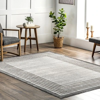 NuLOOM Anya Machine Washable Casual Border Area Rug 3 NuLOOM Anya Machine Washable Casual Border Area Rug