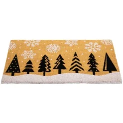 Northlight Trees And Snowflakes Natural Coir Christmas Outdoor Doormat 18" X 30" -Decoration Series Shop GUEST 32b81c41 81ee 4524 91f3 c60cce2a4a73