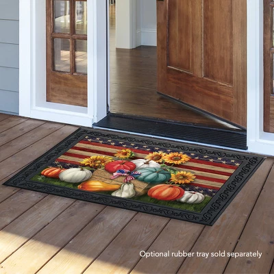 Briarwood Lane Patriotic Pumpkins Autumn Doormat Sunflowers Indoor / Outdoor 30" X 18" 4 Briarwood Lane Patriotic Pumpkins Autumn Doormat Sunflowers Indoor / Outdoor 30" X 18" - Image 2