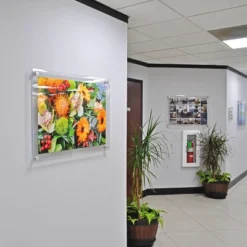 Azar Displays Floating Acrylic Wall Frame With Silver Stand Off Caps: 22" X 28" Graphic Size, Overall Frame Size: 26" X 32" -Decoration Series Shop GUEST 33a02813 8587 4193 8acf c933643bb596