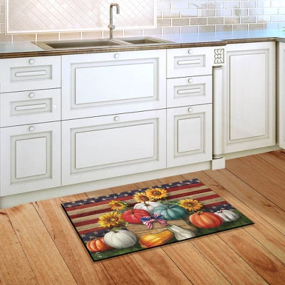 Briarwood Lane Patriotic Pumpkins Autumn Doormat Sunflowers Indoor / Outdoor 30" X 18" 5 Briarwood Lane Patriotic Pumpkins Autumn Doormat Sunflowers Indoor / Outdoor 30" X 18" - Image 3