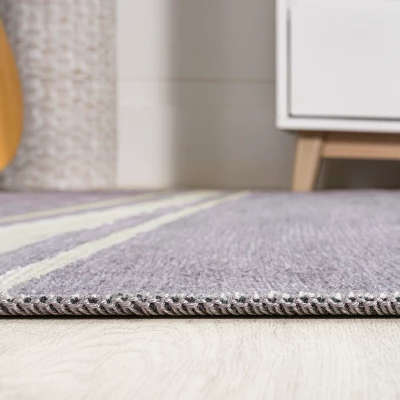 Bande Distressed Ticking Stripe Machine-Washable Area Rug - JONATHAN Y 11 Bande Distressed Ticking Stripe Machine-Washable Area Rug - JONATHAN Y - Image 9